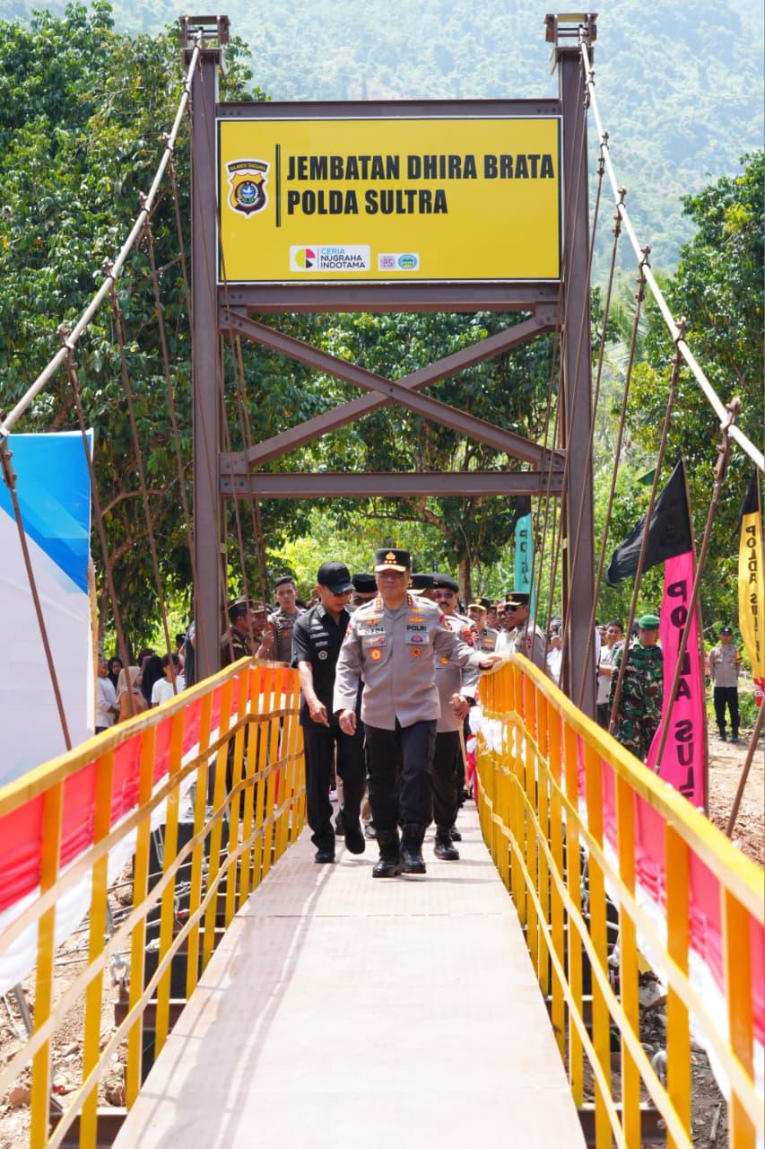 Resmikan Jembatan Perintis “Dhira Brata”, Wakapolri : Wujud Instruksi Presiden Prabowo