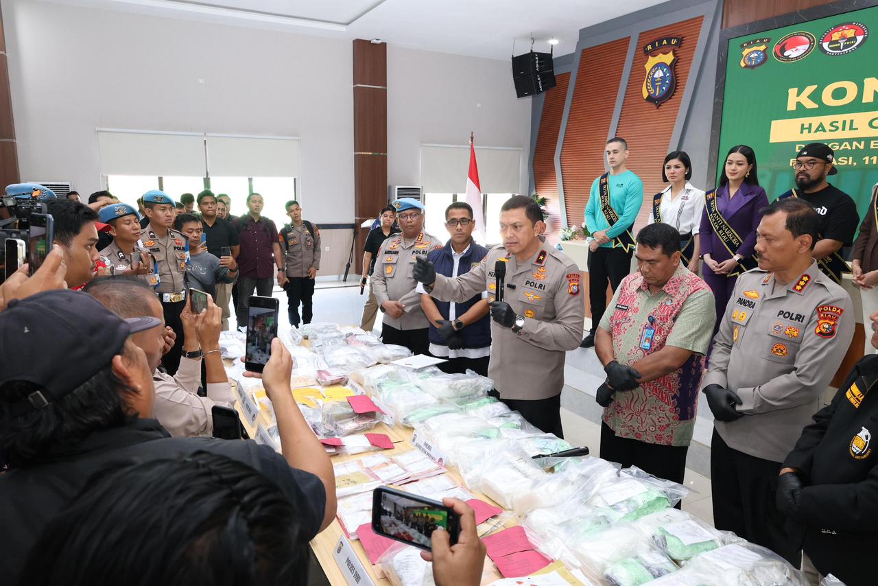 Operasi Antik LK 2026 Berakhir, Polda Riau Bongkar 435 Kasus Narkoba dan 557 Tersangka Diamankan