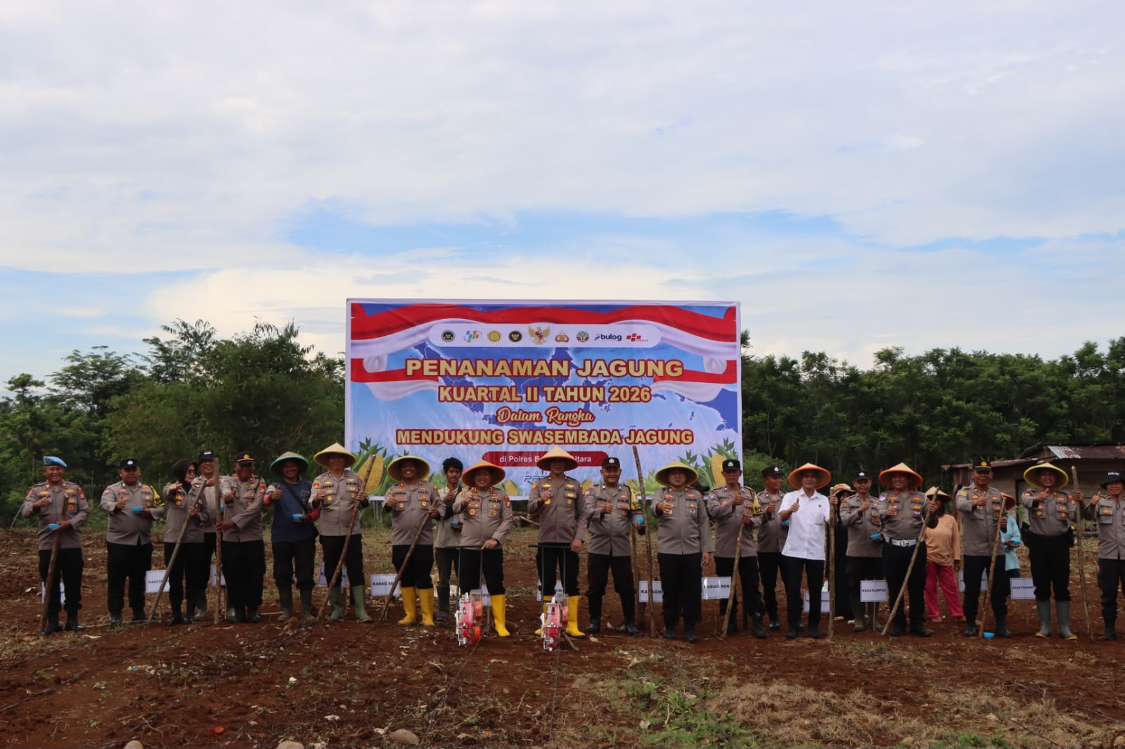 Dukung Swasembada Pangan, Polres Bengkulu Utara Gelar Aksi Tanam Jagung Kuartal II 2026