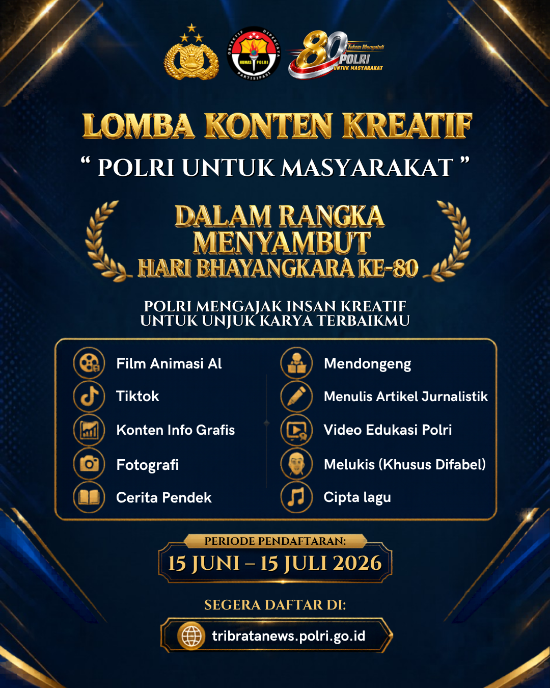Polri Gelar Lomba Konten Kreatif Hari Bhayangkara ke-80: Total Hadiah Ratusan Juta Rupiah!