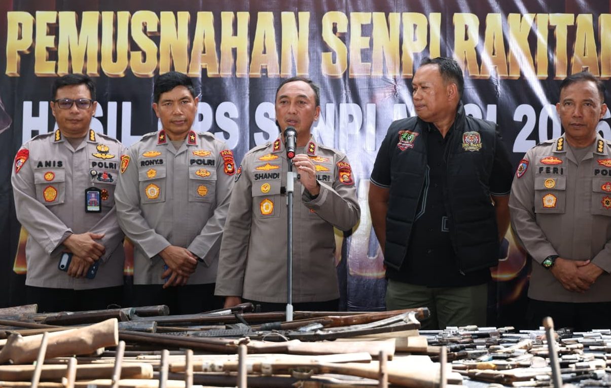 Polda Sumsel Musnahkan 397 Senpi Ilegal Hasil Operasi Senpi Musi 2026