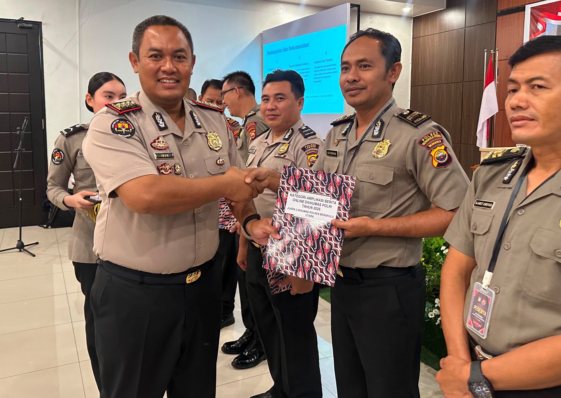 Humas Polres Bengkulu Utara Raih Penghargaan dalam Rakernis Bid Humas Polda Bengkulu
