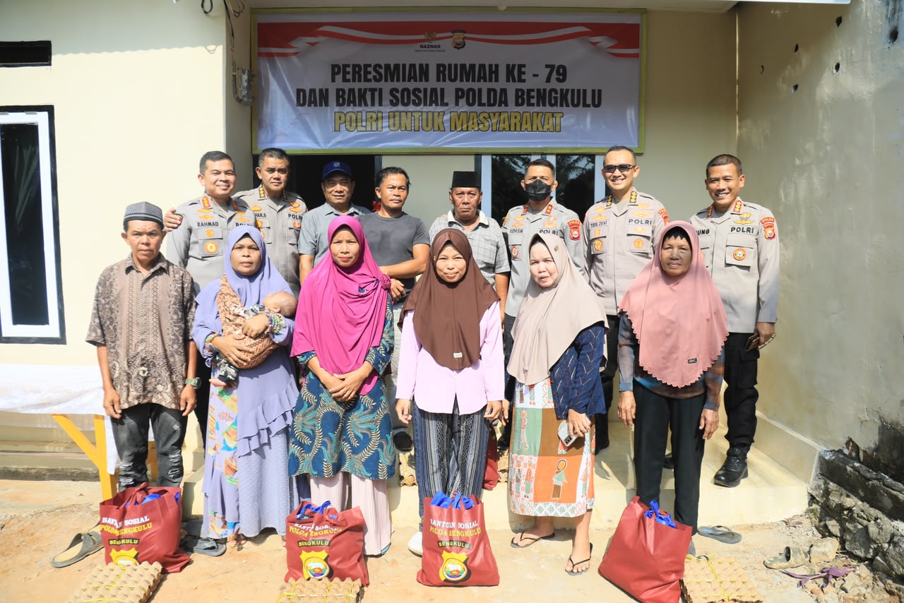 Resmikan Bedah Rumah ke-79 dan ke-80, Polda Bengkulu Wujudkan Kepedulian Nyata bagi Masyarakat