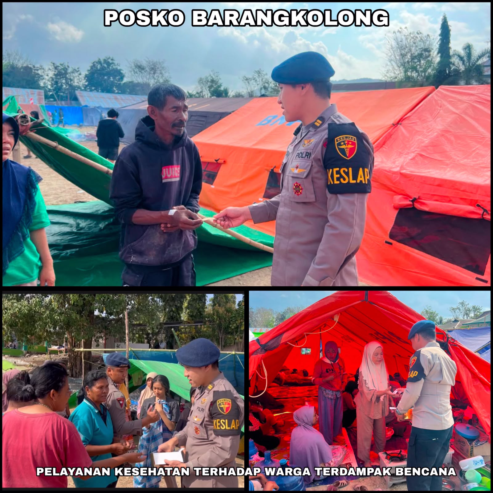 Pasukan Pelopor BKO Polda NTT Bergerak Tangani Dampak Gempa, Layani dan Bantu Warga di Lokasi Pengungsian