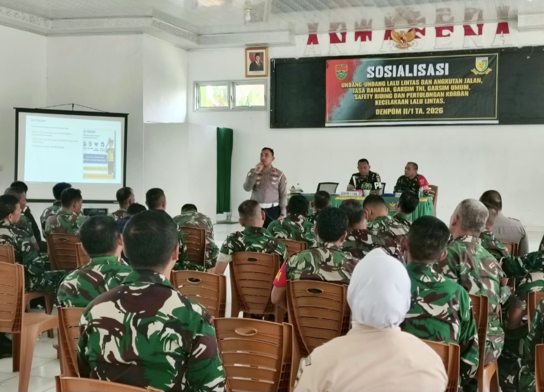 Perkuat Sinergi, Kasat Lantas Polres BU Turun Langsung Beri Binluh di Kodim